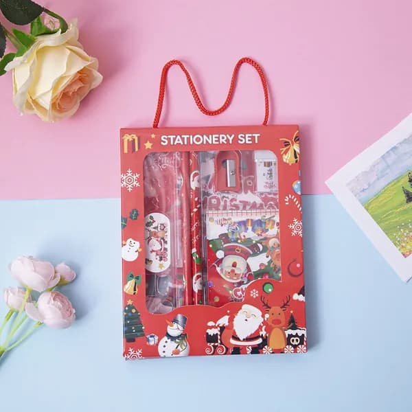 Подарочный набор канцелярских товаров Sanrio 6 в 1, школьный набор для девочек с аниме персонажами