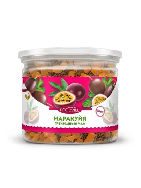 Гречишный чай МАРАКУЙЯ 100 гр., чай для похудения, гранулированный, куцяо, FOODVILL