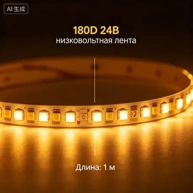 Светодиодная лента 12 Вт, IP20, Теплый белый, 1 шт