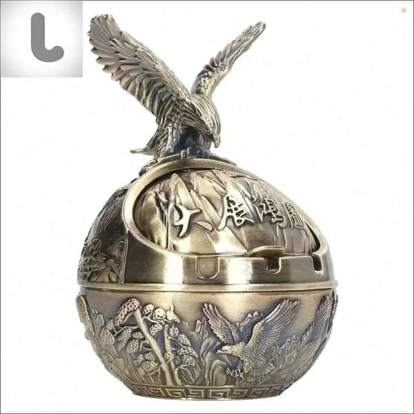 Пепельница Eagle - Винтажная металлическая пепельница с орлом, ретро дизайн для дома и офиса