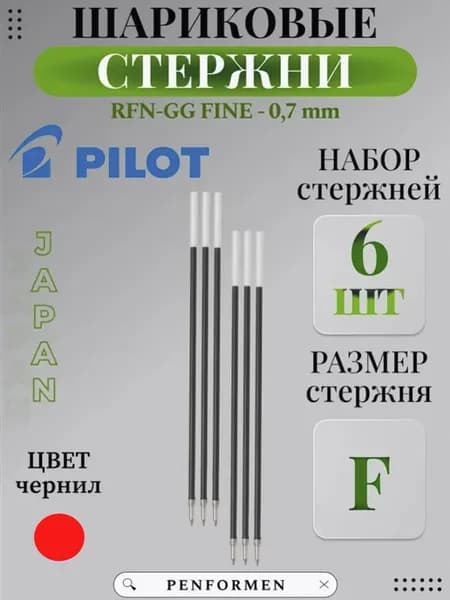 Шариковый Стержень RFN-GG для Ручки Цвет Красный 0,7мм