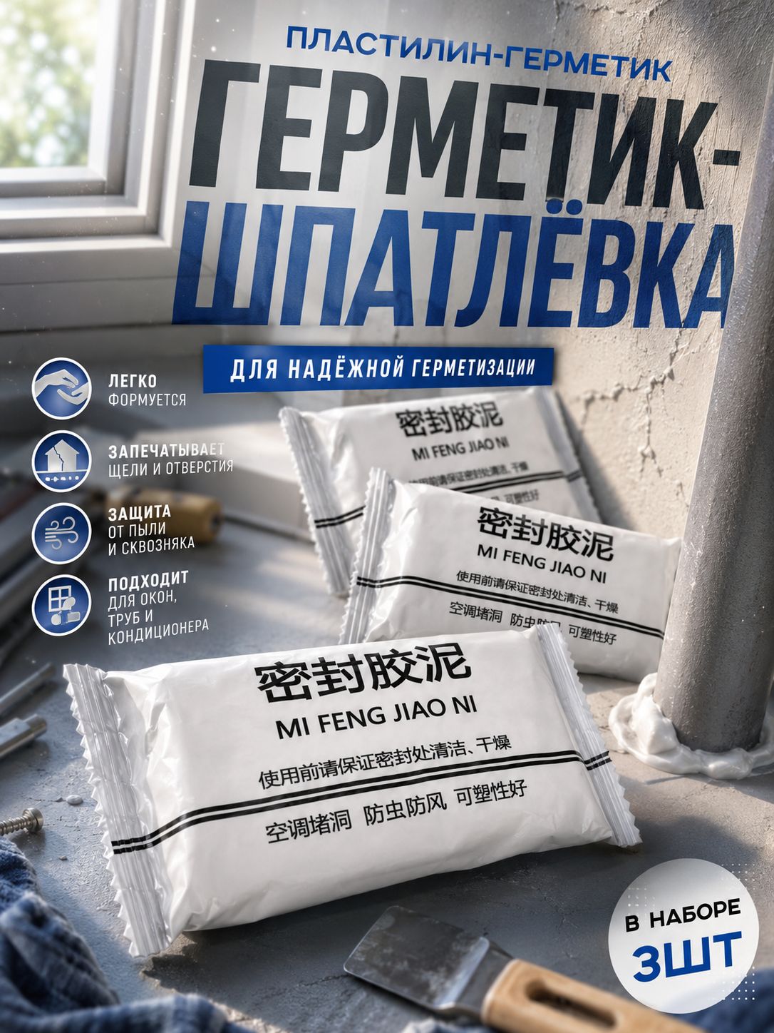 Герметик автомобильный, 33 мл, 3 шт.