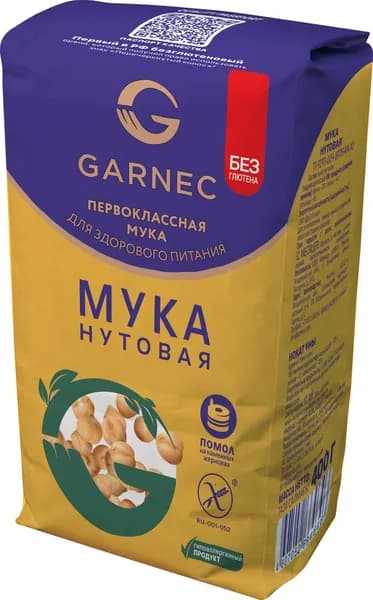 Мука Garnec нутовая без глютена, 400г