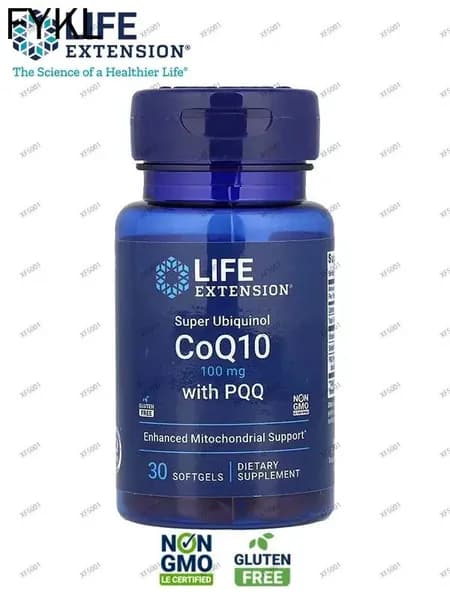 Life Extension Super Ubiquinol CoQ10 with PQQ, содержит PQQ, пантенол, коэнзим Q10, 100 мг, 30 мягких капсул