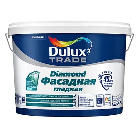 DULUX Краска Гладкая, Акриловая, 0.9 л