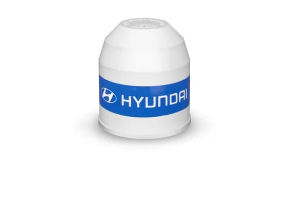 Колпак на шар фаркопа с логотипом Hyundai (Хендай) "белый", пластик