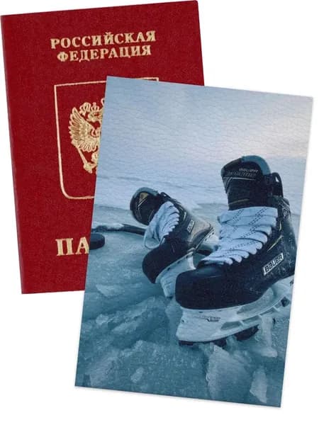 Обложка на паспорт хоккей