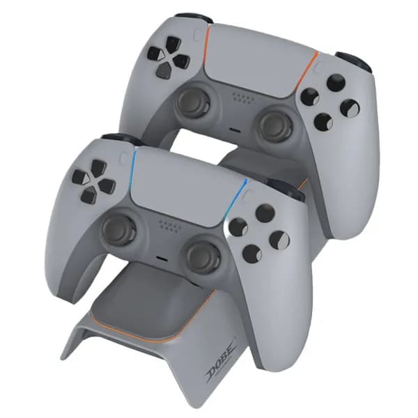 Зарядная док-станция для PS5 с двумя контроллерами, быстрая беспроводная зарядка