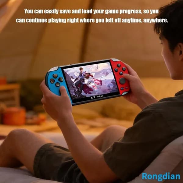 Портативная игровая консоль X7 PLUS, 5,1 , поддержка 10 эмуляторов