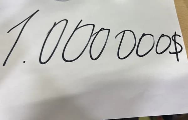 Рисунок 1000000 миллион долларов маркером на а4