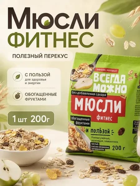 Мюсли Фитнес и польза 200г