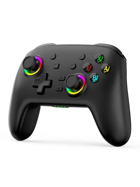 Геймпад беспроводной джойстик S08 RGB, черный. Товар уцененный