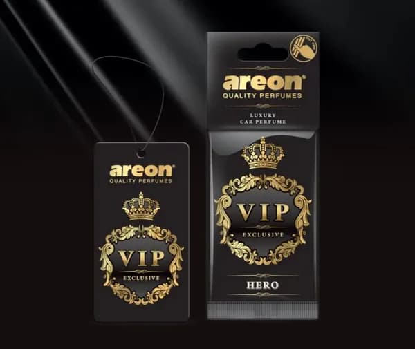 Ароматизатор для авто AREON VIP Hero / Герой (подвесной картон)