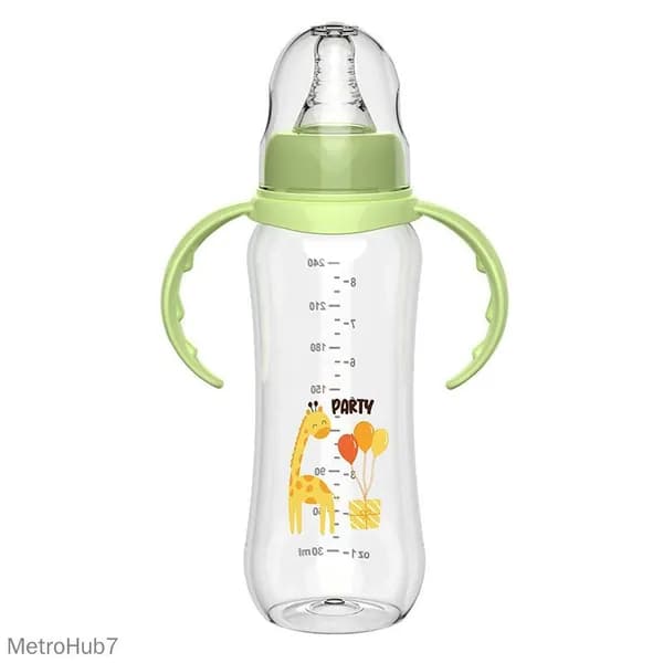 Бутылочка для кормления с ручками 140/180/240мл, антиколиковая, для новорожденных и грудничков