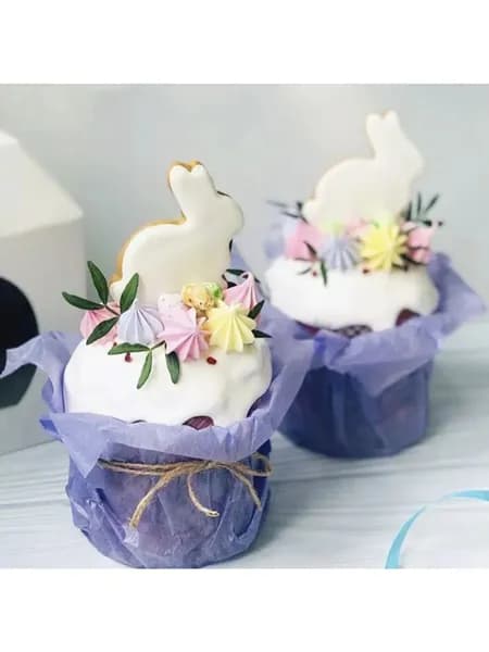 Имбирные пряники на Пасху украшение для кулича Пасхальные кролики
