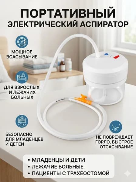 Электрический аспиратор мокроты, устройство отсоса,отсасыватель мокроты