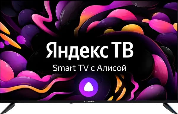 STARWIND Телевизор Телевизор LED Starwind 50" SW-LED50UG403 Smart Яндекс.ТВ Frameless черный/4K Ultra HD/DVB-T/60Hz/DVB 50″ 4K UHD, черный