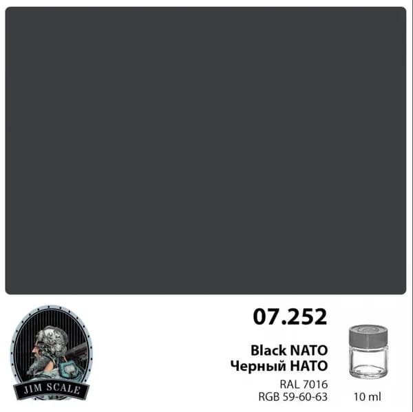 07.252JIM Спиртовая краска Черный НАТО NATO Black Jim Scale