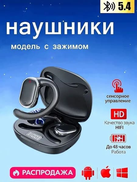 Наушники беспроводные для телефона спортивные с микрофоном для андроид, айфон/Блютуз гарнитура