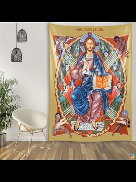 Гобелен с Иисусом, 90x75 см, цвет 01