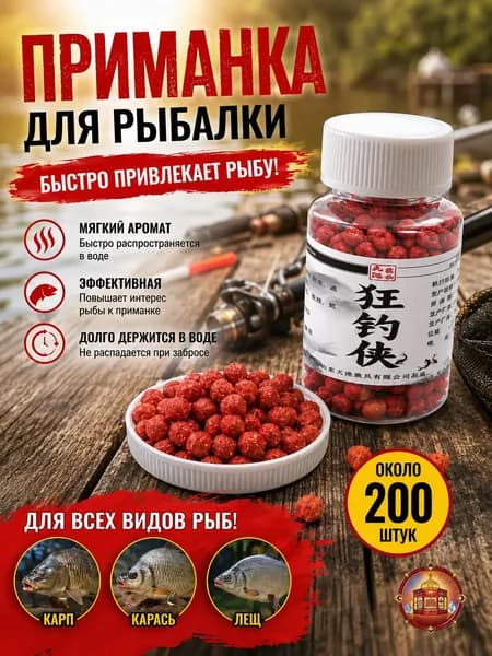 Приманка ферментированная гранулированная для рыбалки, 200 шт. С рыбным ароматом, плавающая для карпа и карася. Наживка на фидер