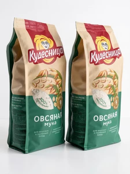 Мука овсяная Кудесница, 2 шт по 400 г