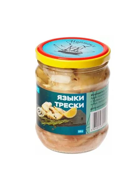 Языки трески в масле Кольские деликатесы , 500 г