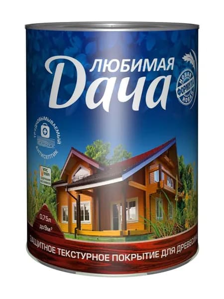 Защитное текстурное покрытие для древесины Любимая Дача, 0,75 л. Цвет: Груша, полуматовый