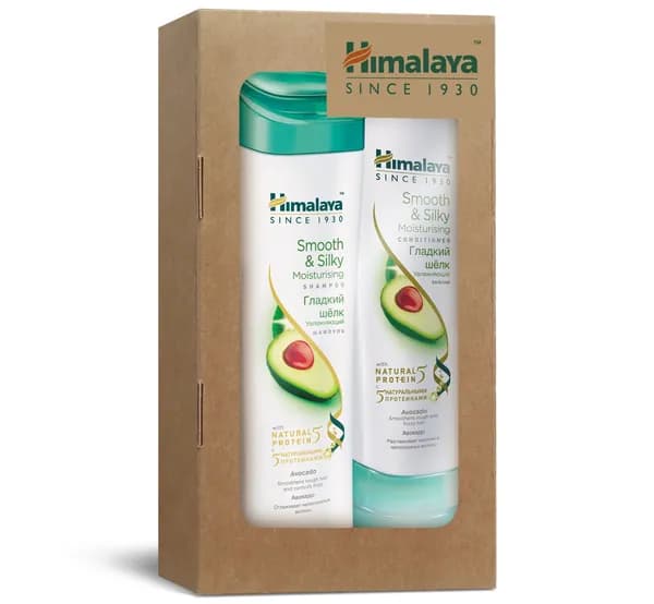 HIMALAYA Set Подарочный набор Шампунь для волос Гладкий шелк 200мл+Бальзам для волос Гладкий шелк 200мл
