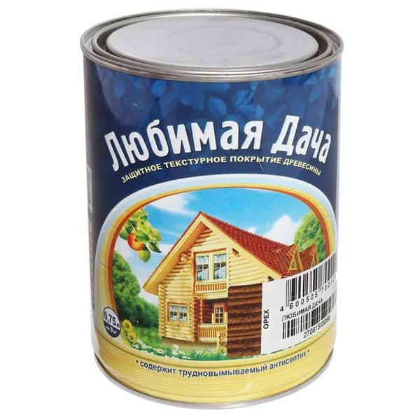 Любимая Дача Защитная лазурь, Алкидная, Полуматовое покрытие, 0.75 л