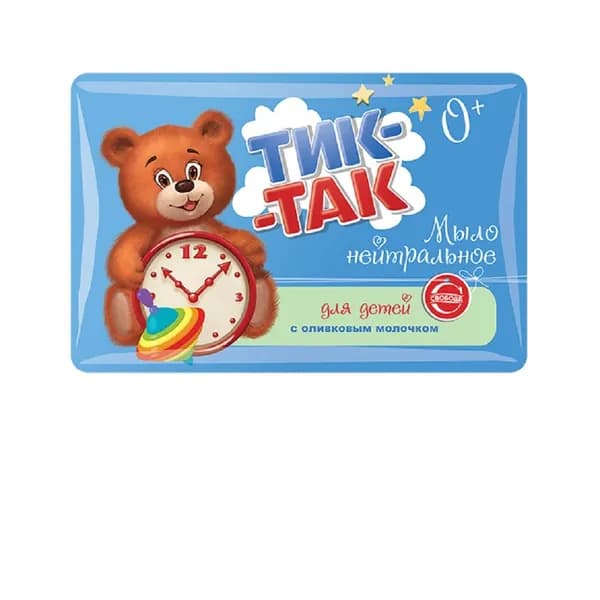 Мыло детское Тик-Так с оливковым молочком 0+ 90г
