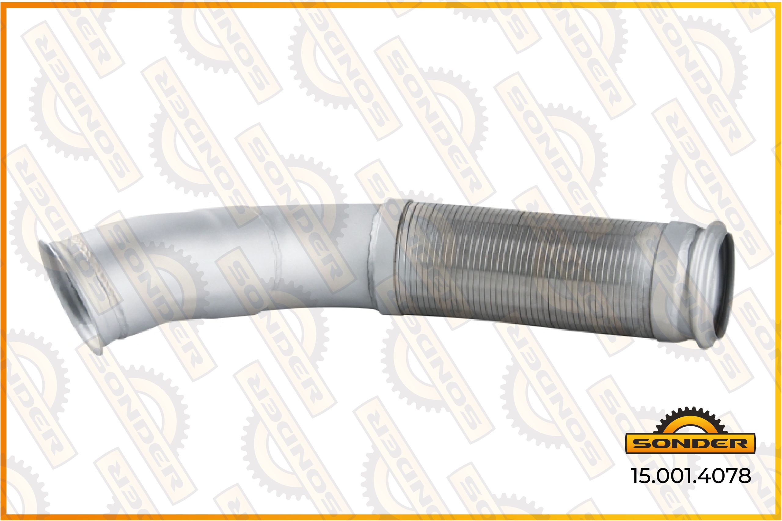 Труба глушителя передняя с гофрой 2-изг Renault (Рено) Premium/Kerax EuroV Dxi11 Sonder 150014078