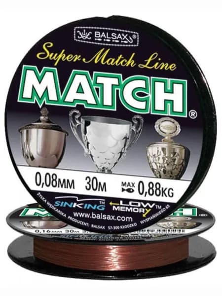Леска BALSAX "Match" 30м 0,08 (0,88кг)