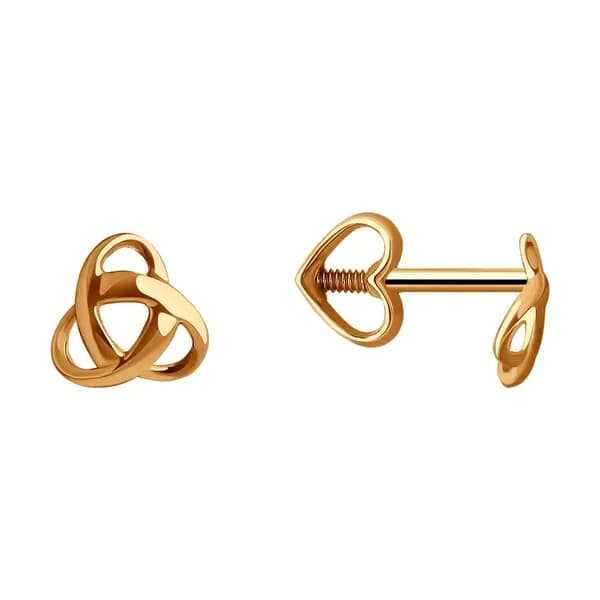 Золотые серьги DIAMANT-ONLINE 585 пробы