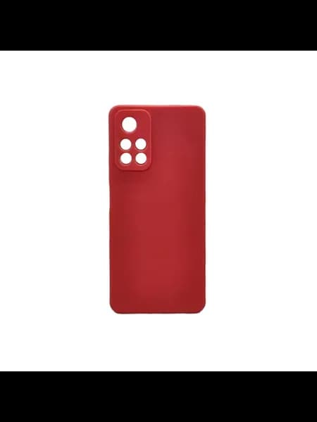 Чехол силиконовый с защитой камеры Poco M4 PRO (коралловый)