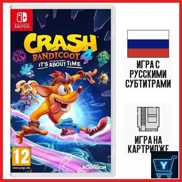 Игра Crash Bandicoot 4: Its About Time (Nintendo Switch, Русские субтитры)