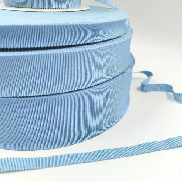 Репсовая лента голубая, ширина 3.5 см, длина 1 метр