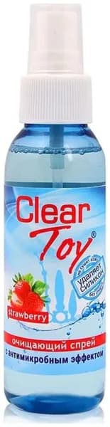 Биоритм Очищающий спрей Clear toys с ароматом клубники с антимикробным эффектом