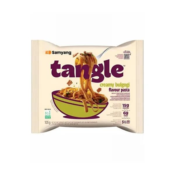 Tangle Samyang Лапша быстрого приготовления со сливочным соусом Бульгоги, (мягкая упаковка) 105 г.