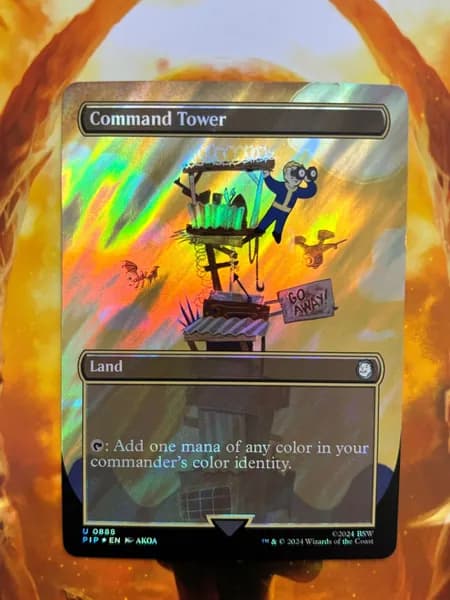 Портативные карты MTG Настройка и прокси высококачественной фольги Командная башня 888