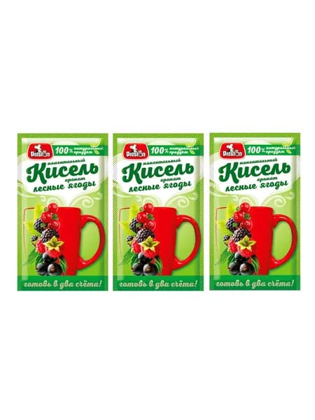 Preston Кисель лесная ягода, моментальный 30 гр, 3 уп
