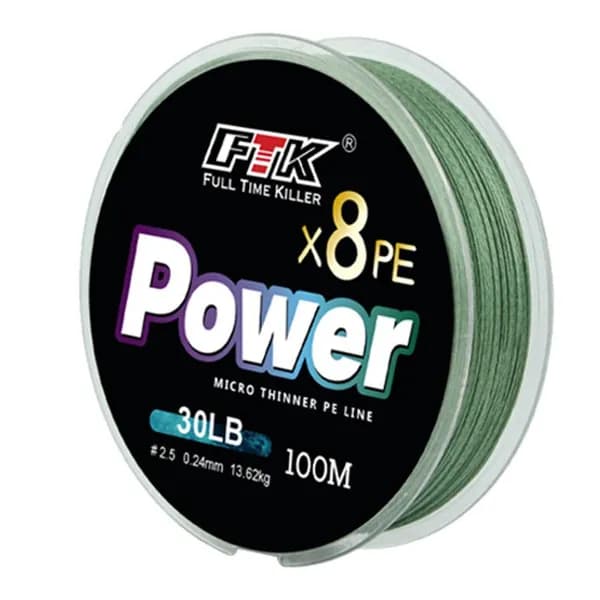 Плетеный провод X 8 PE, 1шт, 100м, 31.78кг, 0.4мм