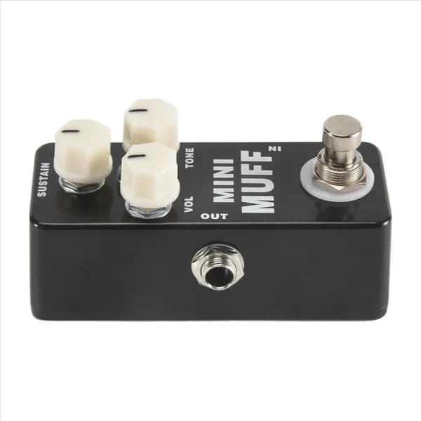Mosky Mini Muff Fuzz Distortion Pedal, компактный эффект для электрогитары, металлический корпус. True bypass / питание DC 9V SUSTAIN, TONE, VOLUME
