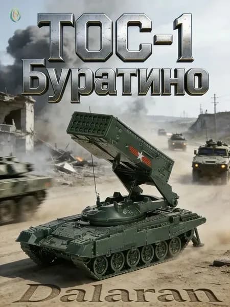 ТОС-1 Буратино советский тяжелый огнеметный комплекс 1/72 сборная модель без клея + наклейка российской армии от Dalaran
