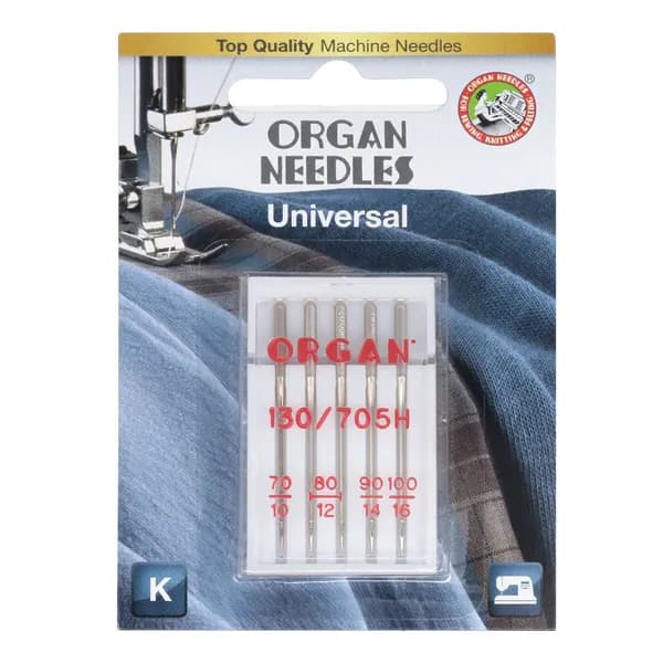 Иглы ORGAN для швейных машин универсальные №70-100, 5 шт