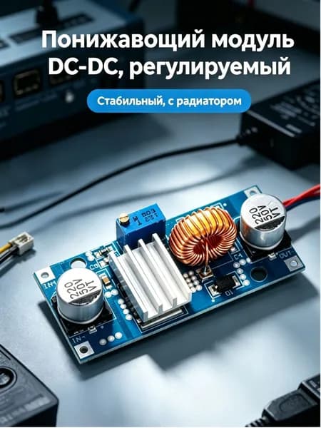 модуль преобразователя XL4015E с индикацией питания, 4-38 В вход