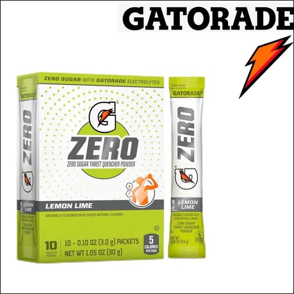 Изотоник Gatorade Thirst Quencher Powder Sticks 10 Pack x 2.9g Lemon Lime