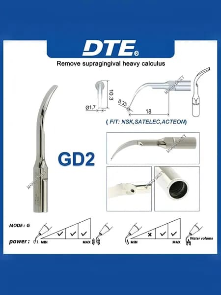 Насадка Woodpecker GD2 для скайлера, для снятия зубных отложений (подходит к DTE, Satelec, NSK)