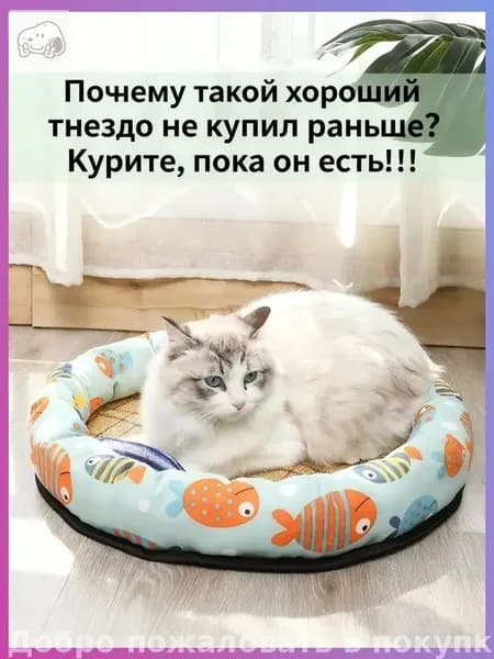 Теплая лежанка для кошки на осень и зиму