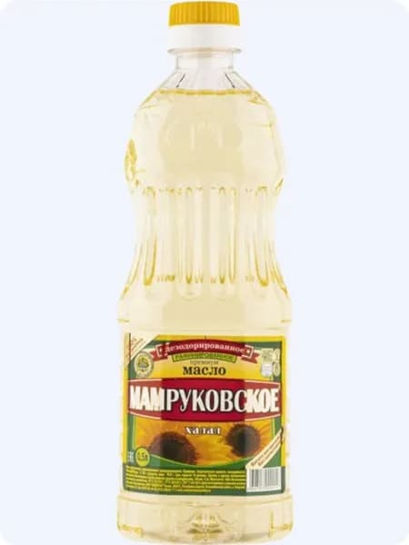 Масло подсолнечное Мамруковское раф премиум сорт Мамруко п/б, 500 мл